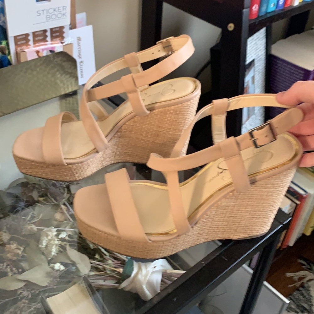 Jessica Simpson Wedges, only worn once!